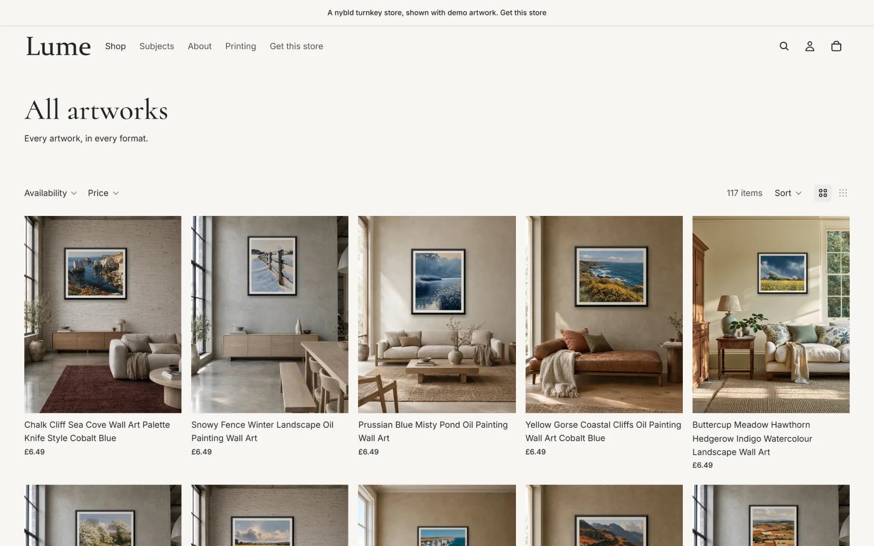A ready-built Shopify storefront